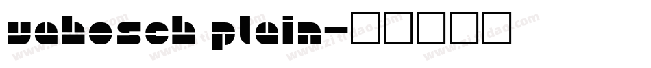 Yahosch Plain字体转换